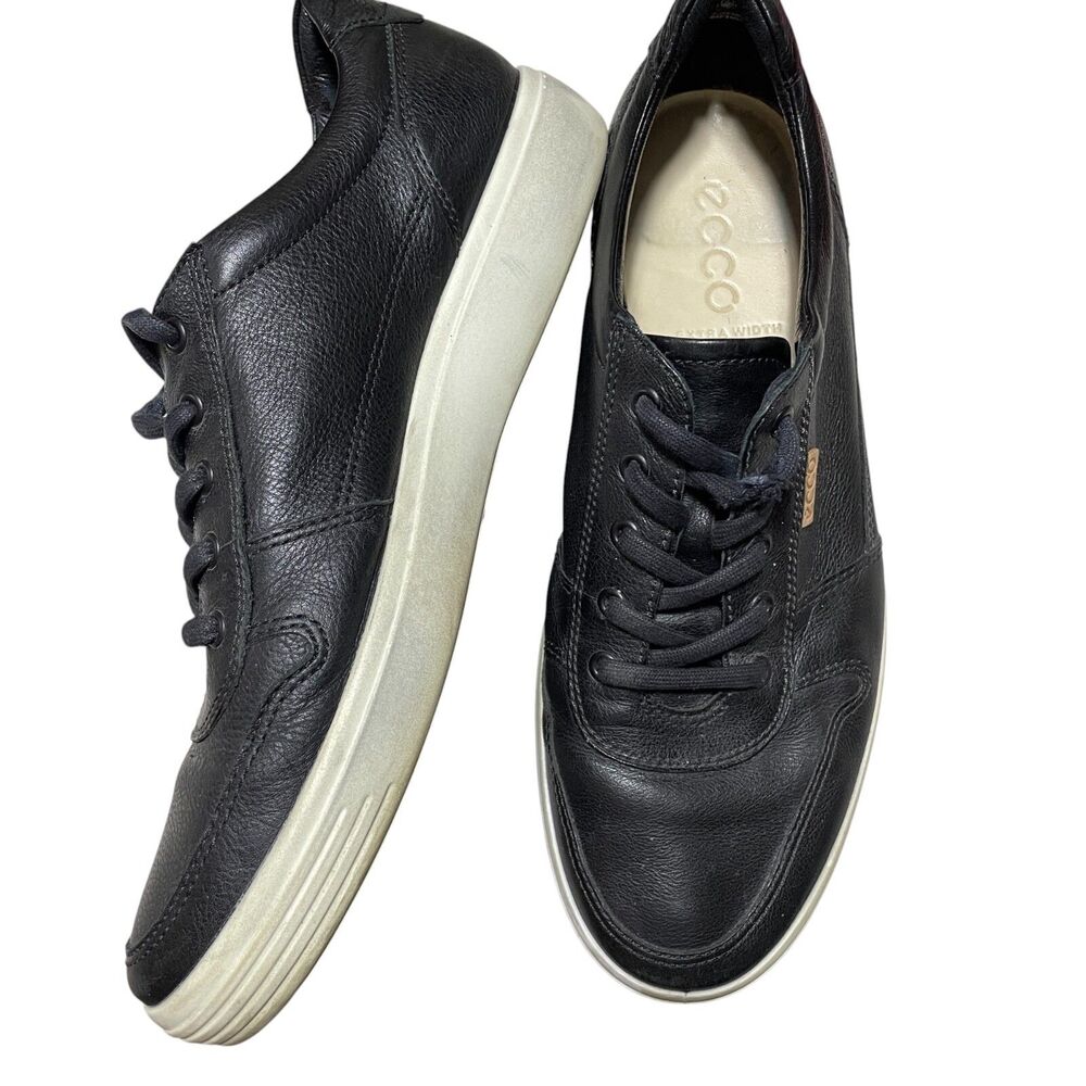 ECCO Black 46 (12) Extra Wide Mens Loafer Lace Up (slight wear see pictures)